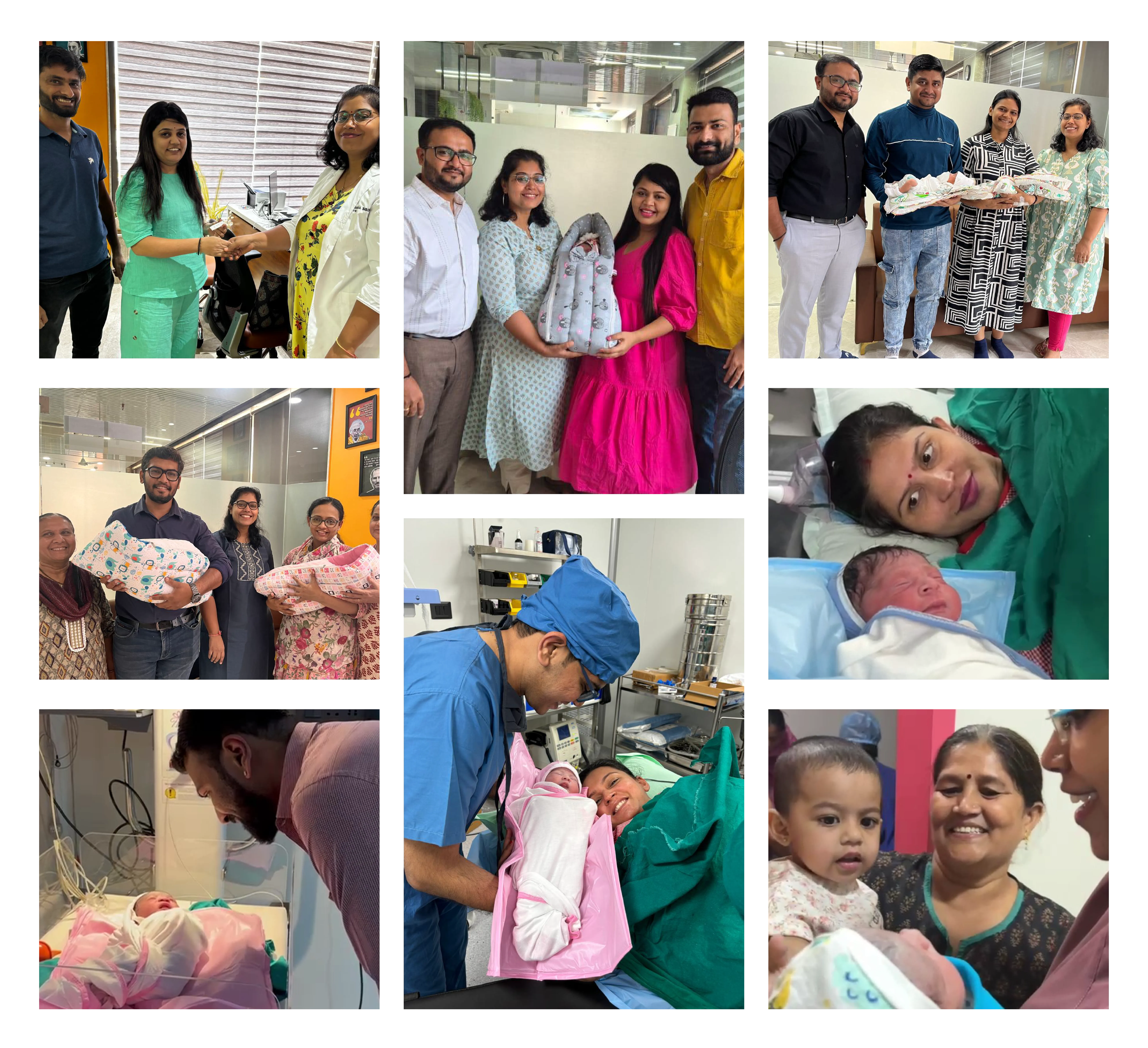 Happy families after successful IVF and fertility treatment at Krishvi IVF & Women’s Hospital in Bopal, Ahmedabad — trusted by couples from South Bopal, Shela, Shilaj, Ghuma, and Thaltej.