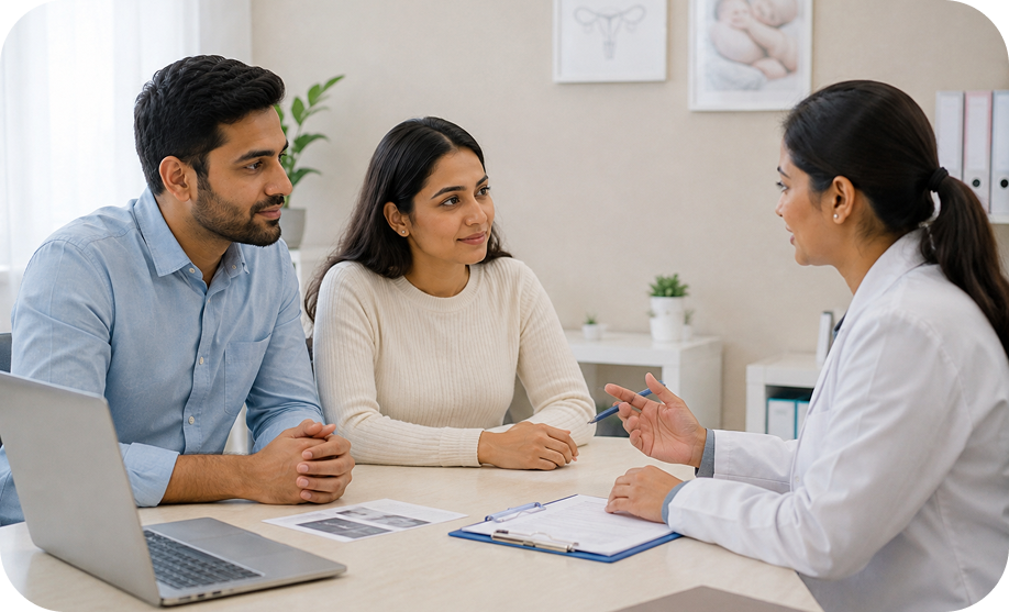 Integrated IVF and surrogacy care with fertility evaluation, embryology support and pregnancy care at Krishvi IVF, South Bopal, Ahmedabad.
